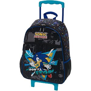 Mochila Infantil com Rodinha Sonic DONT STOP