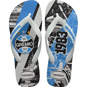 Chinelo Havaianas Licenciado TOP Gremio 39/0 Branco PAR