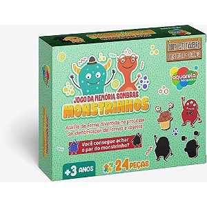 Jogo da Memoria em Madeira Sombra Monstrinho 24 PCS