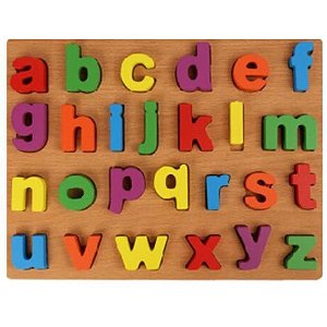 Brinquedo Pedagogico Madeira ABC Minusculo