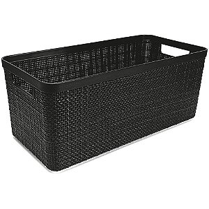 Cesta Organizadora Juta Alongado Grande 7L PT