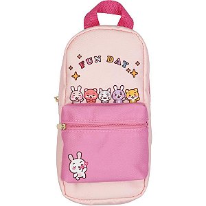 Estojo Duplo Kawaii Mochilinha FUN DAY Lona
