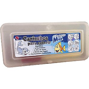 Carimbo Pedagogico Fundo do MAR Est+bloco+giz+alm KIT