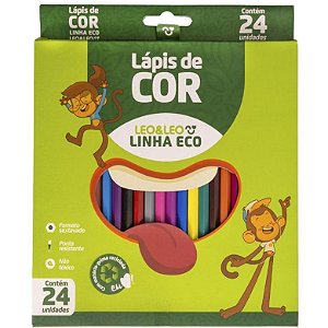 Lapis de COR Sextavado Leo e Leo ECO 24 Cores UNID