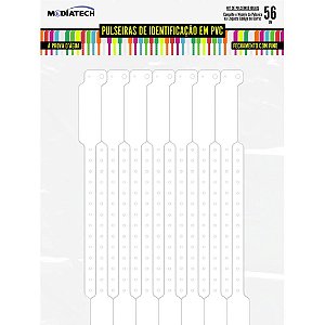 Pulseira Identificacao SOFT Pino Branco PCT.C/56