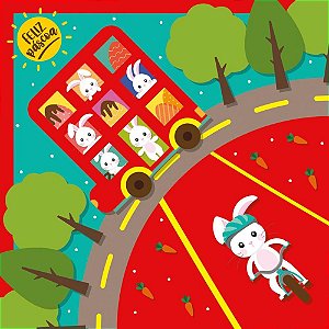 Embalagem P/OVO de Pascoa 35X35CM CITY Tour Vermelho PCT.C/25