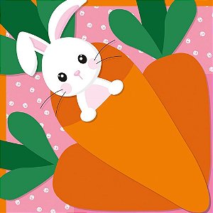 Embalagem P/OVO de Pascoa 39X39CM Carrot Rosa PCT.C/25