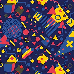 Papel Presente Bobina Couche 60CM. MOD.329 Geometricas Colo BO-100MTS