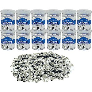 Lantejoula Metalizada Prata 10MM. Pote 2G.