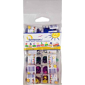 Lantejoula Metalizada KIT 6 Cores SORT 6MM Potes 3G.