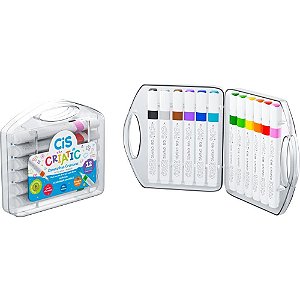 Marcador Artistico CIS Criatic Infantil 12 Cores Estojo