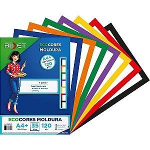 Bloco para Educacao Artistica Moldura A4 7CO.120G.35F.23X32C Pacote