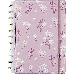Caderno Inteligente Grande PINK Blossom  BY SOF 80FLS