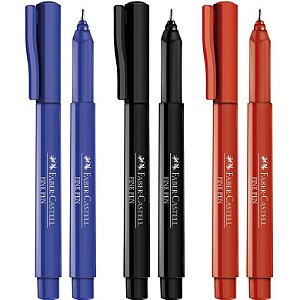 Caneta com Ponta Porosa Fine Pen 0,4MM ULTRA Fina PRET  - Faber Castell