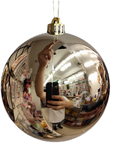 Artigo para Decoracao Natal Bola 15CM UNID - Dourada