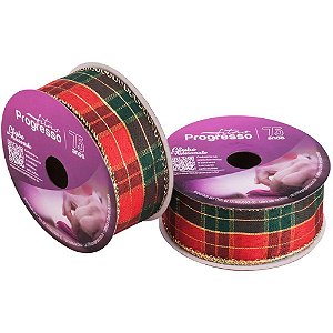 Fita ARAMADA Natal 38MMX10M Xadrez Natalino C/DOU (7909857049855)