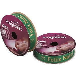 Fita de Cetim Natal 15MMX10M Feliz Natal Verde (7909857083026)