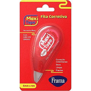 Corretivo em Fita Maxi Tape Mini 5MMX4M. Sortido CX.C/12