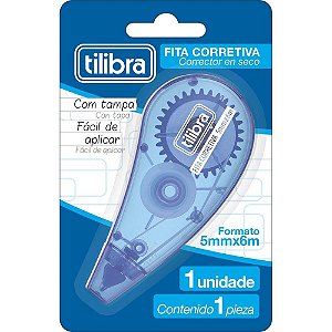 Corretivo em Fita Tilibra Azul 6MX5MM