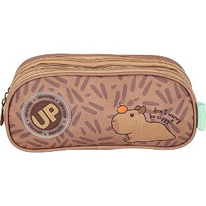 Estojo Triplo UP4YOU Capivara Marrom