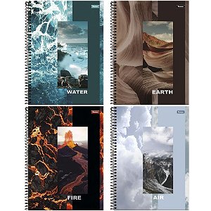 Caderno 01X1 Capa Dura 4 Elementos Mais 96FLS PCT.C/04