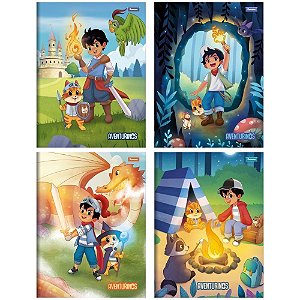 Caderno Brochura 1/4 Capa Dura Aventurinos 80FLS PCT.C/05