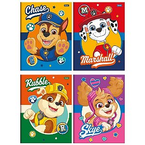 Caderno Brochura 1/4 Capa Dura Patrulha Canina 48F PCT.C/05