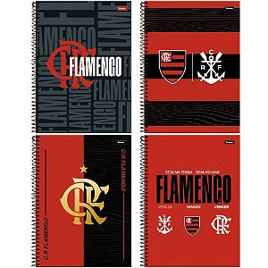 Caderno 10X1 Cp.dura Colegial Flamengo 160FLS PCT.C/04