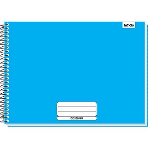 Caderno Desenho UNIV Capa Dura Azul Liso 48F UNIV Espiral PCT.C/04