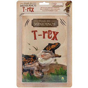 Livro Brinquedo Ilustrado Mundo dos Minidinos: T-REX