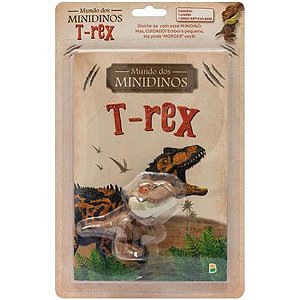 Livro Brinquedo Ilustrado Mundo dos Minidinos: T-REX