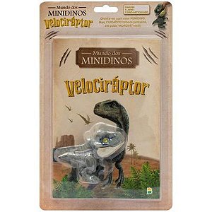 Livro Brinquedo Ilustrado Mundo dos Minidinos: Velocirap