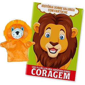 Livro Brinquedo Ilustrado Fantoche Leao