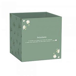 Cachepot Paper Decorado Pote 15 Daisy Quadrado 15X15X1 PCT.C/10