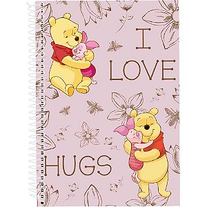 Caderno 01X1 Capa Dura Pooh e Marie 80FLS Classicos PCT.C/04