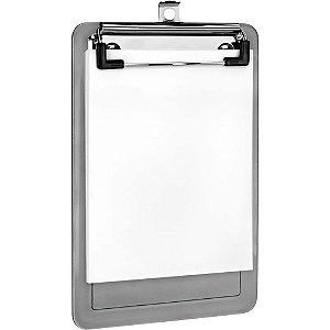 Prancheta Plastica A6 Fume SLIP C/50 Folhas