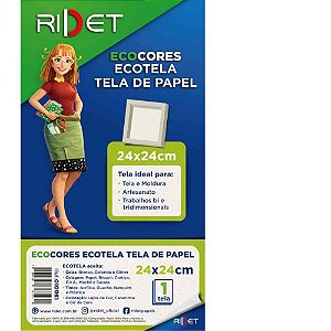 Tela Painel para Pintura Ecotela em Folhas 24X24CM