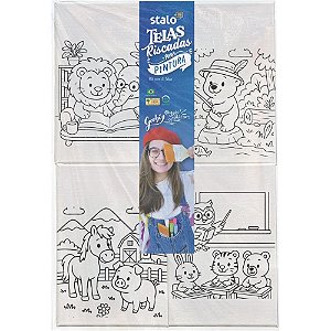 Tela para Pintura Riscada ANIMAIS- Gabi Calazans 15X22(S PCT.C/04