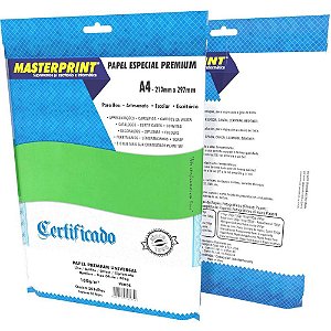 Papel A4 Diplomata Verde OFFSET Premium 180G. PCT.C/50