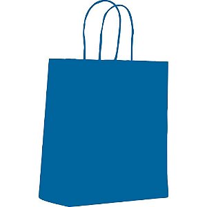 Sacola para Presente Lisa Azul Royal PP 14,5X16X8CM PCT.C/10