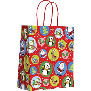 Sacola para Presente Natal Natal P 16,4X21X8,5CM PCT.C/10