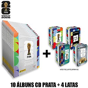 Copa Panini 2026 ALBUM CD PRATA+4 Latas Classic CX.C/10
