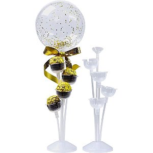 Suporte para Balao KIT Arranjo C/05HASTES 24CM CR