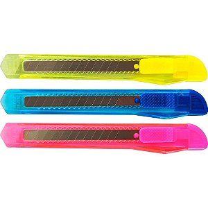 Estilete Estreito Plastico 9MM.