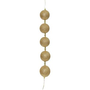 Artigo para Decoracao Natal Bolas DEC. 40CM Ouro C/GLITTER