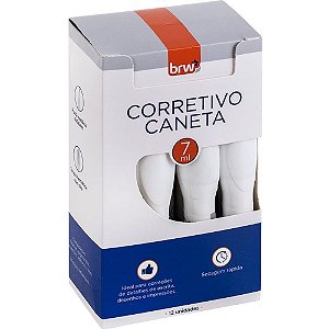 Caneta Corretiva 7ML Ponta Metalica CX.C/12
