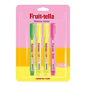 Caneta Marca Texto Destaq FRUIT-TELLA 2AM-1VD-1RS CX.C/04