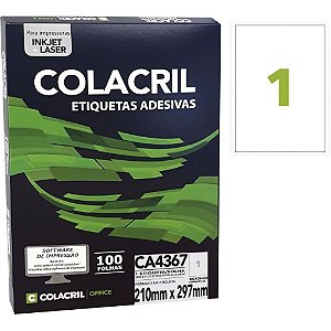 Etiqueta A4 297X210MM 100 Folhas PCT.C/100