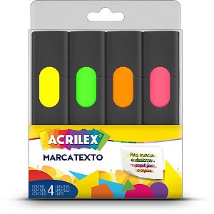 Caneta Marca Texto Office 4CORES Blister
