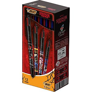 Caneta Esferografica 4 Cores STR. THINGS TEMP 1A4 S CX.C/12